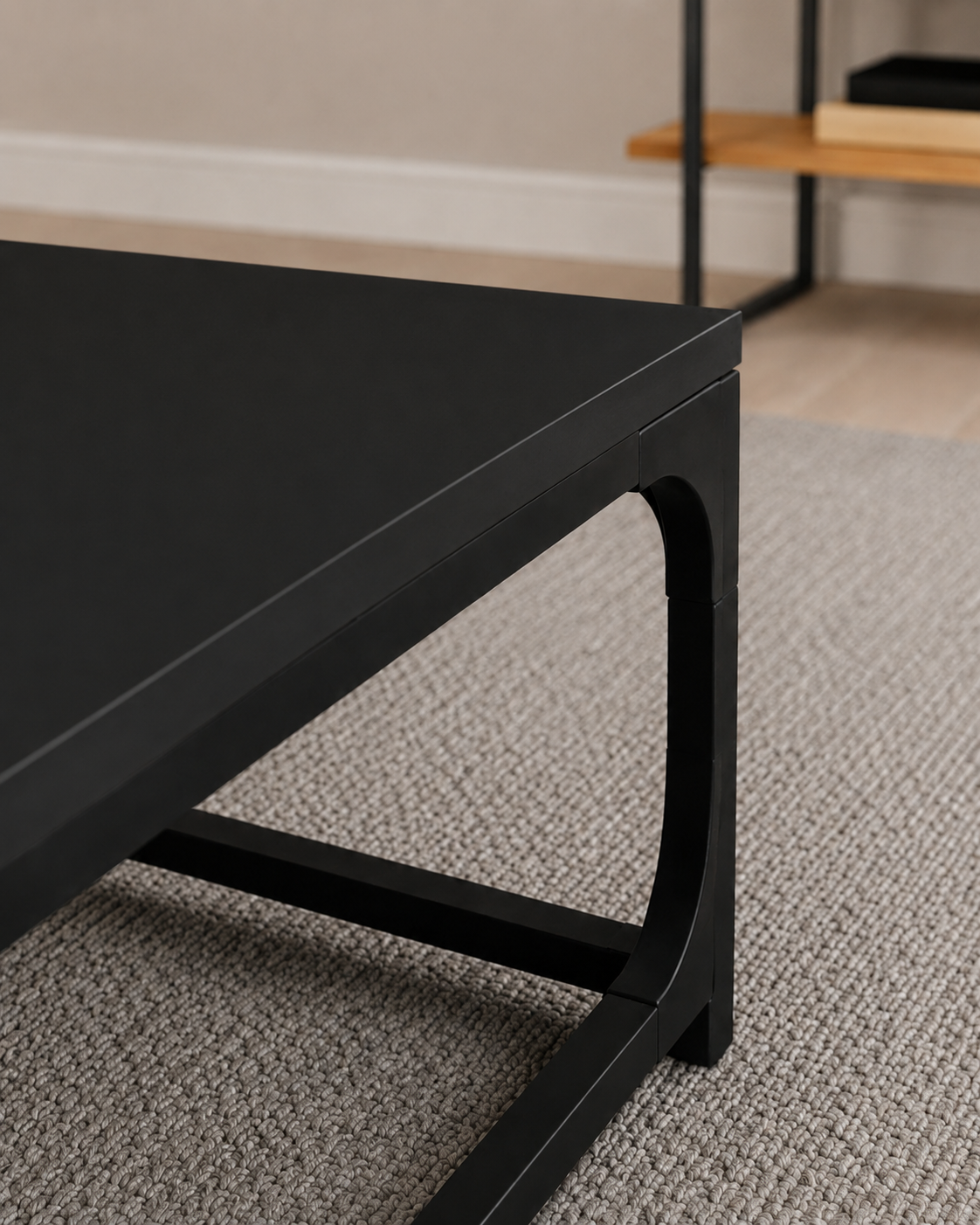 Table basse noire gigogne industrielle | Elvan