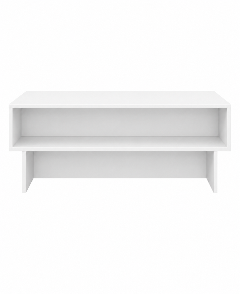 Table basse blanche avec étagères | Lior