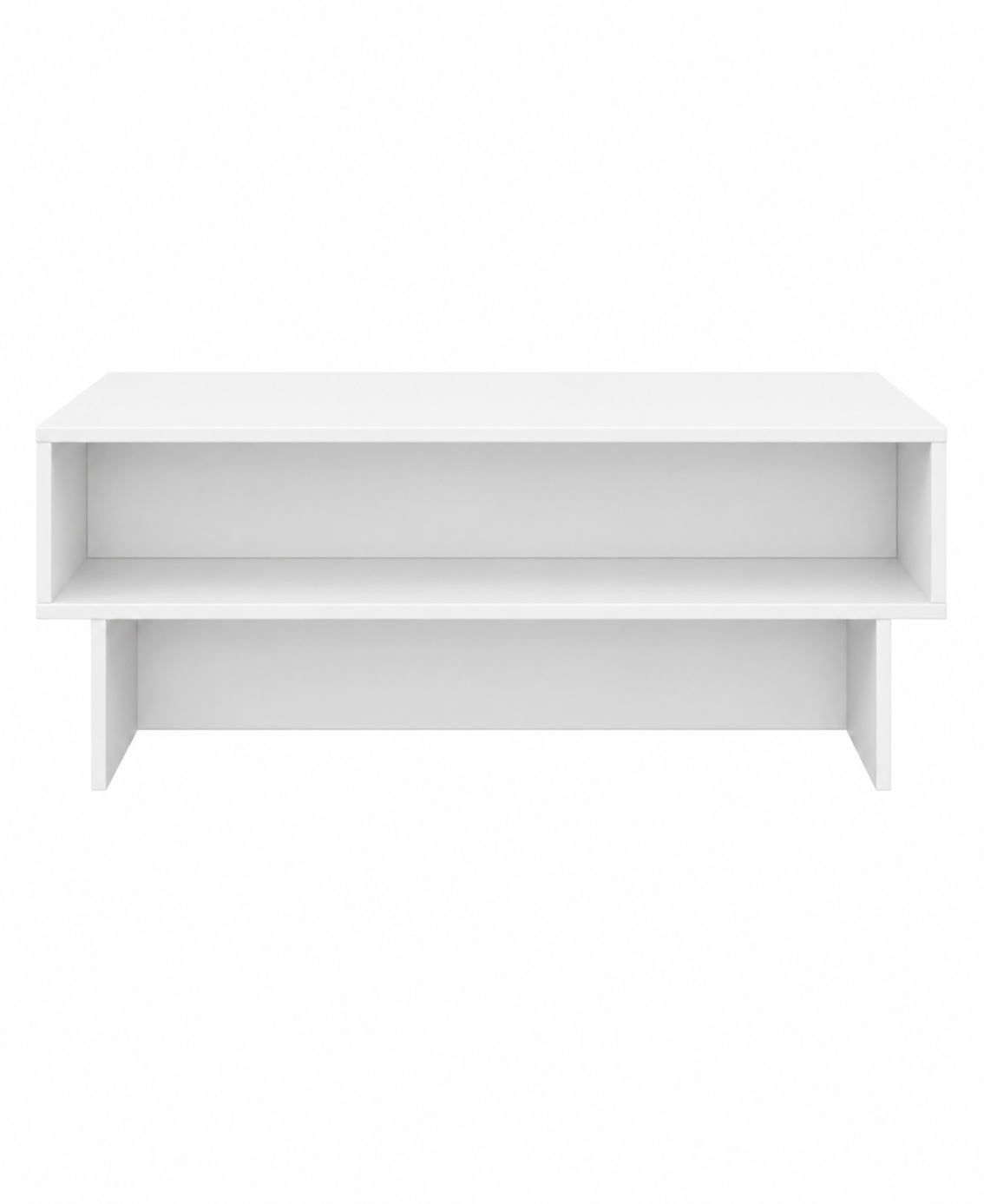 Table basse blanche avec étagères | Lior