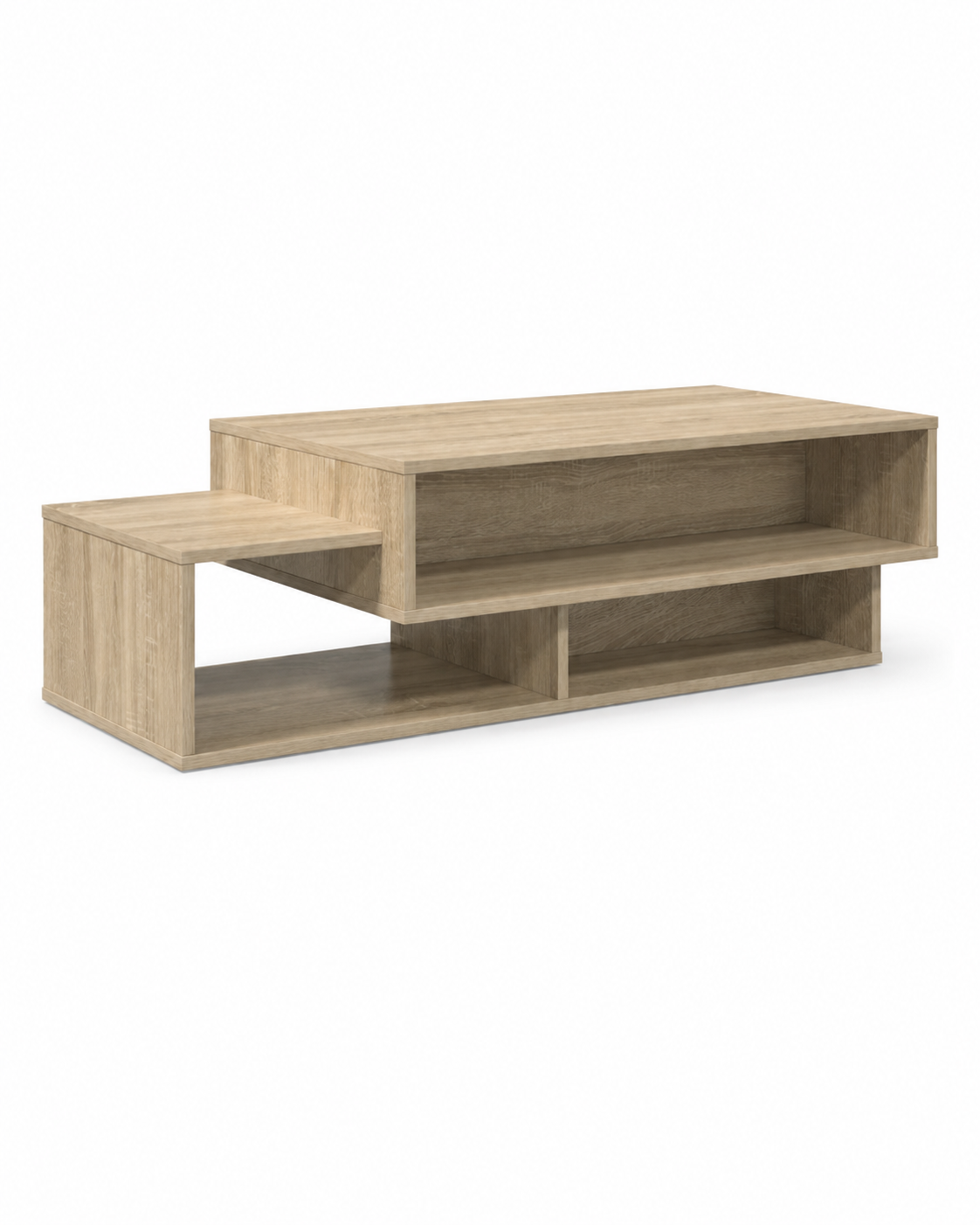 Table basse avec étagères en bois | Kaelis
