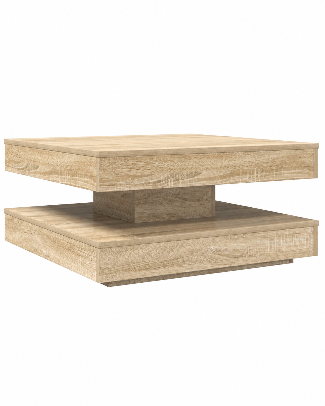 Table basse rotative en chêne sonoma | Solen