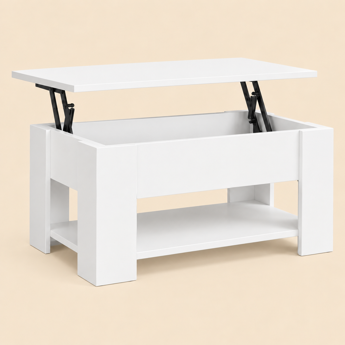 Table basse relevable blanche | Noen