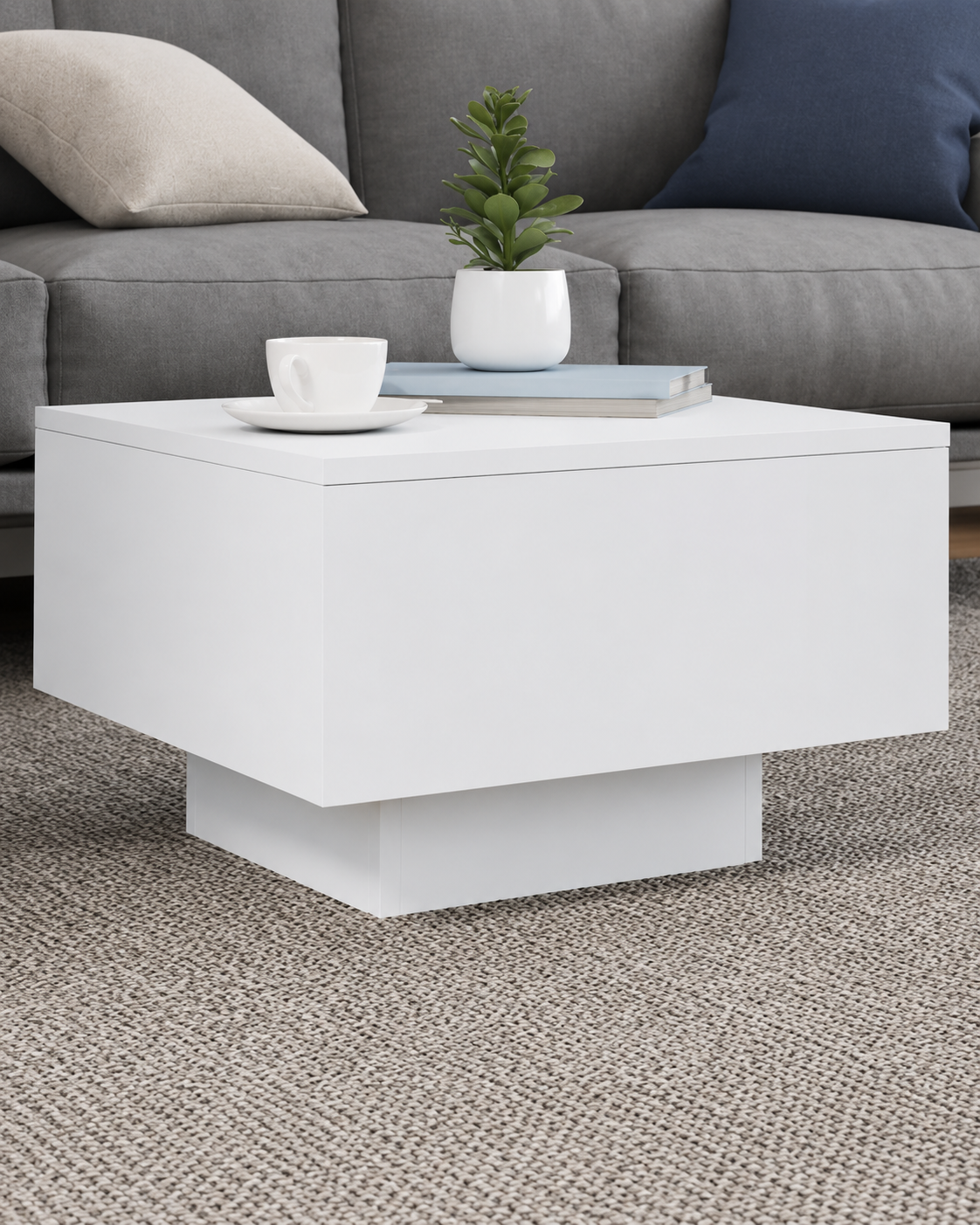 Table basse carrée moderne à LED | Aster
