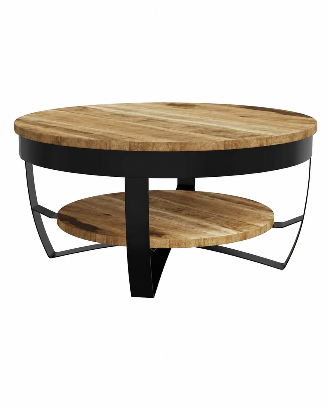 Table basse ronde en bois de manguier | Aria