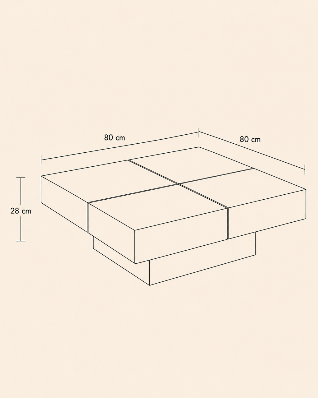 Table basse en bois de manguier | Mavon
