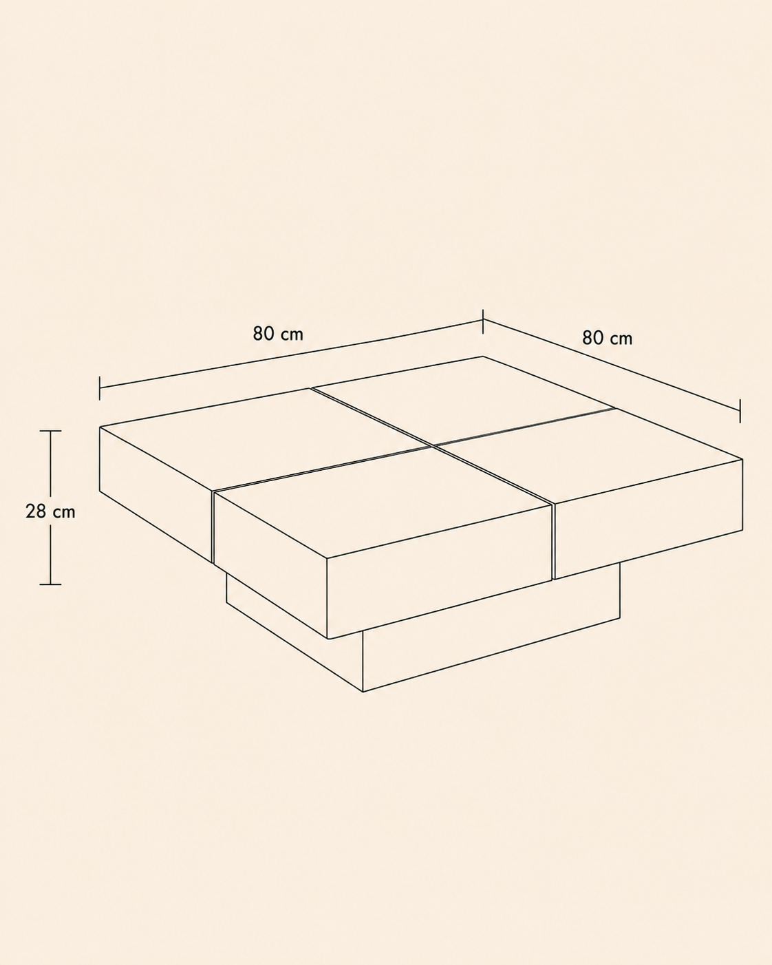 Table basse en bois de manguier | Mavon