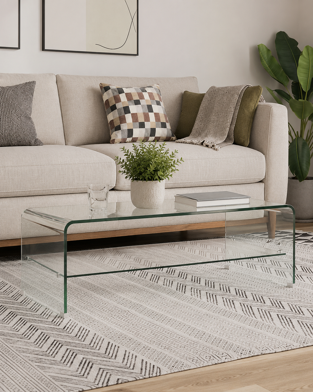 Table basse moderne en verre trempé | Elio