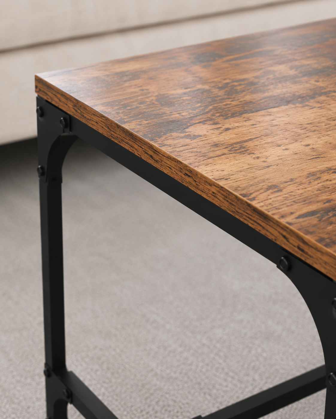 Table basse de salon en bois antique | Norel