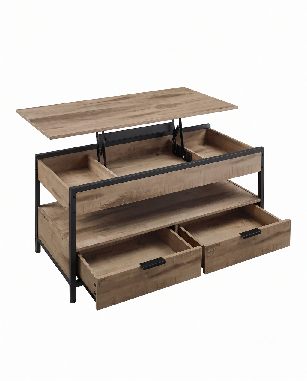 Table basse relevable en marron camel | Lyra