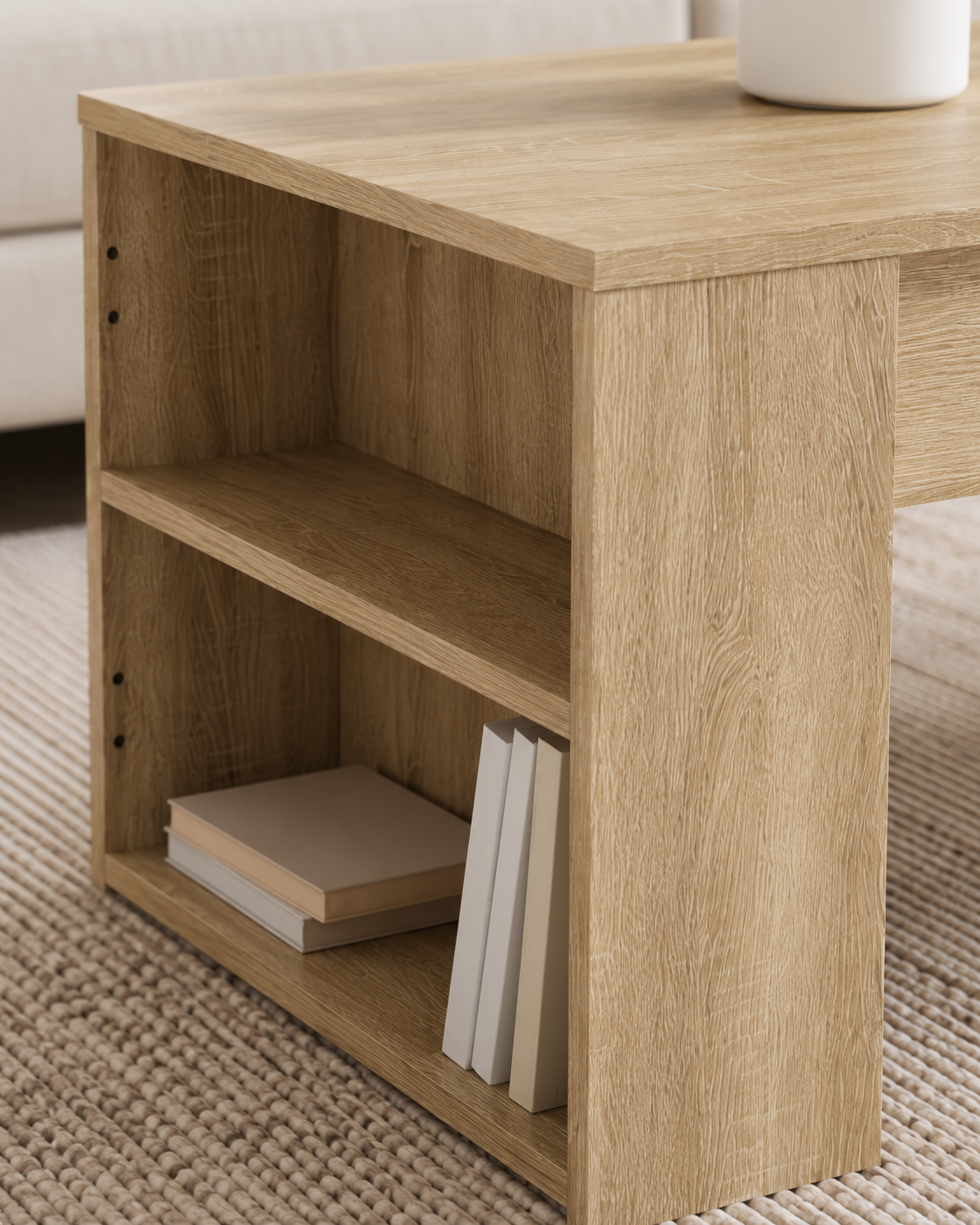 Table basse avec étagères en bois | Veyor